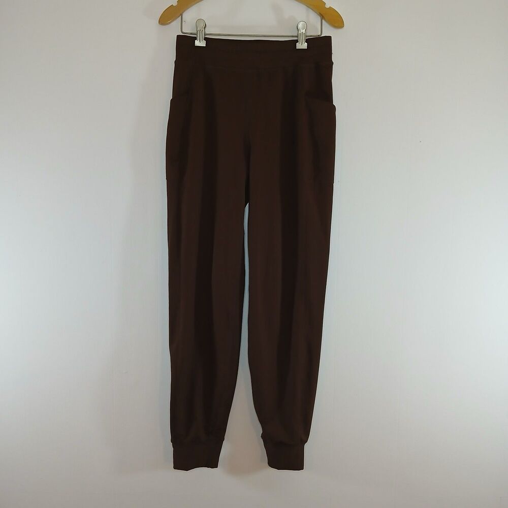Fabletics Chocolate Brown Cargo Jogger Pants XSmall Stretch EUC